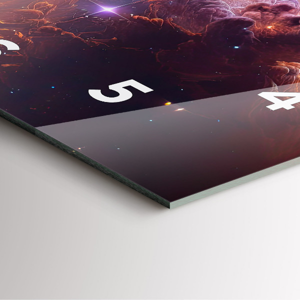 Reloj de pared cuadrado Mundo cósmico de estrellas