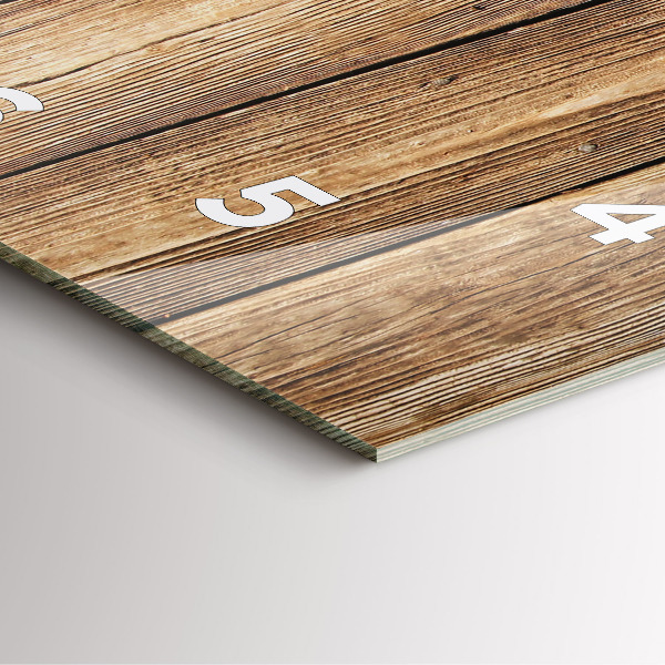 Reloj cuadrado Tablones de madera