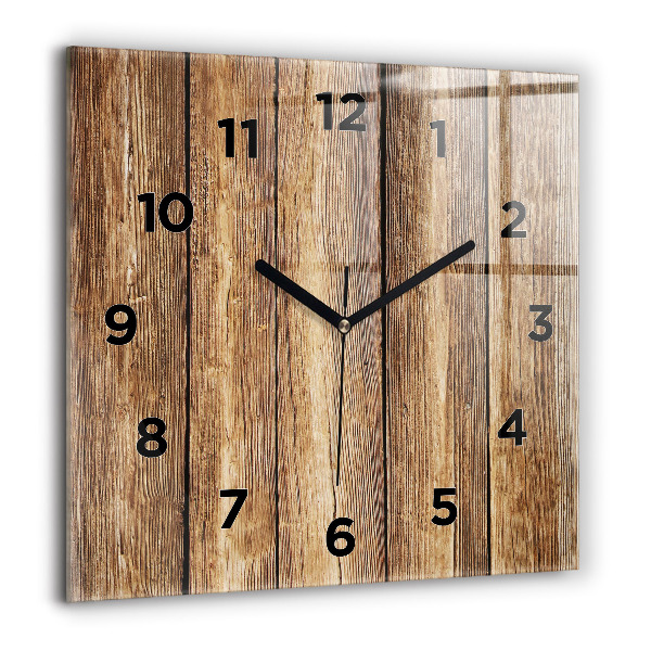 Reloj cuadrado Tablones de madera