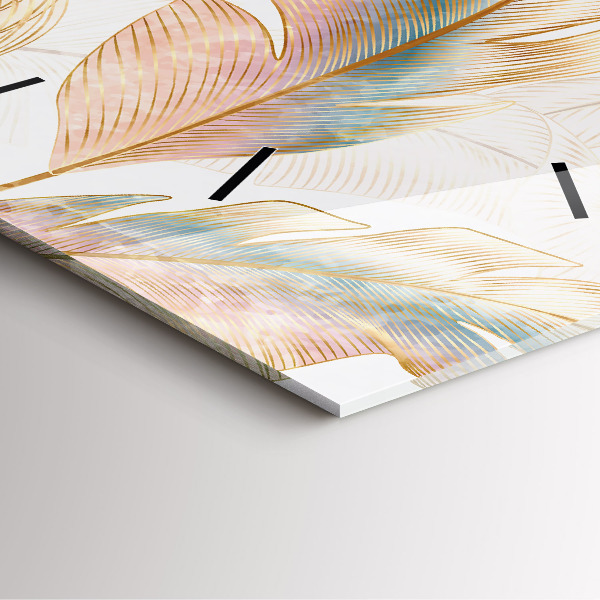 Reloj de pared cuadrado Naturaleza con hojas