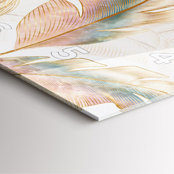 Reloj de pared cuadrado Naturaleza con hojas