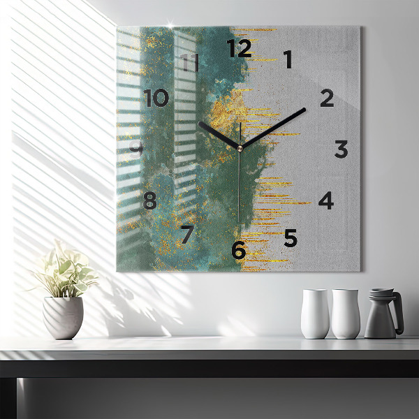 Reloj de pared cuadrado Patrón decorativo