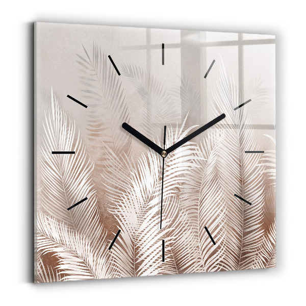 Reloj de pared cuadrado Hojas tropicales