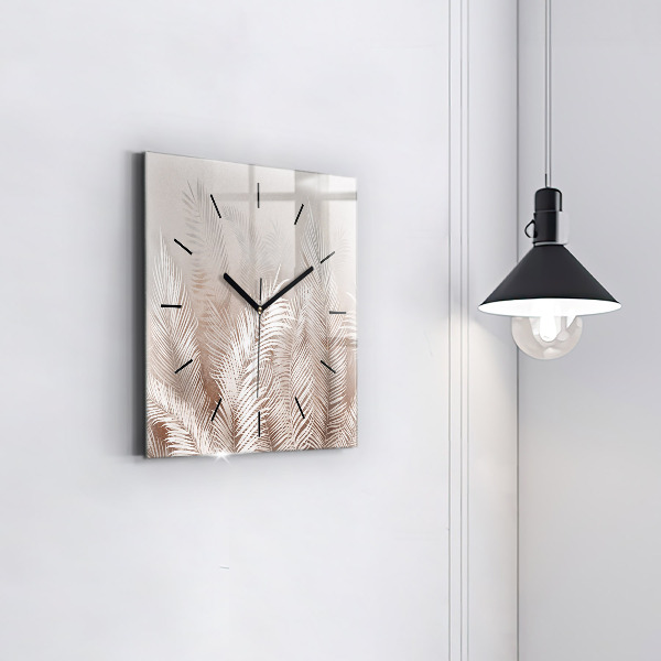 Reloj de pared cuadrado Hojas tropicales