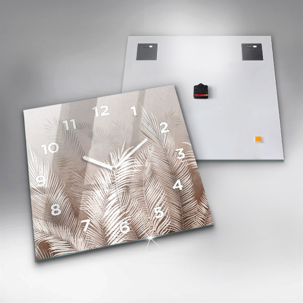 Reloj de pared cuadrado Hojas tropicales