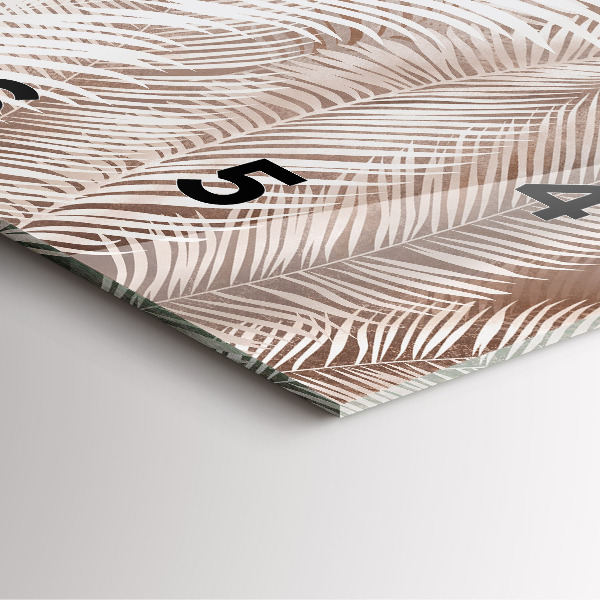 Reloj de pared cuadrado Hojas tropicales