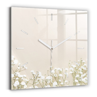 Reloj de pared cuadrado Flores en flor