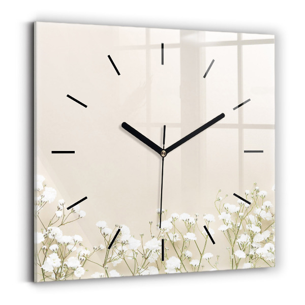 Reloj de pared cuadrado Flores en flor