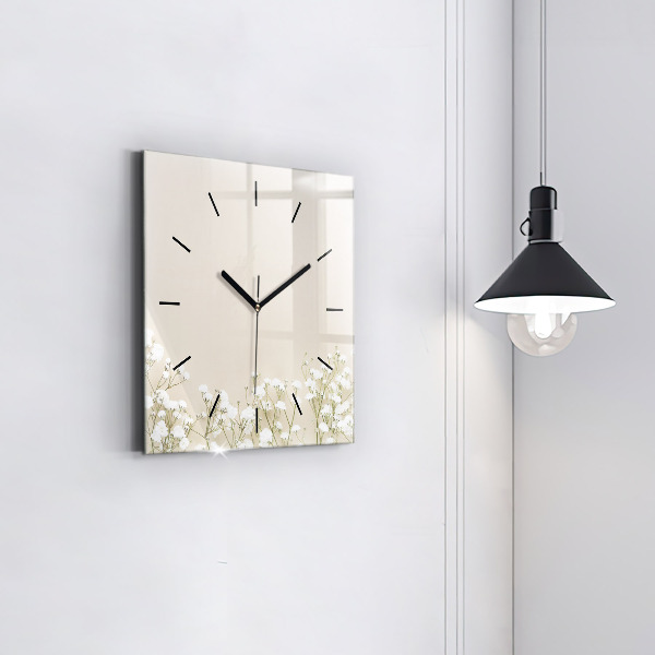 Reloj de pared cuadrado Flores en flor