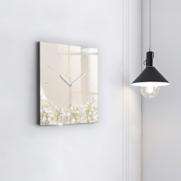 Reloj de pared cuadrado Flores en flor