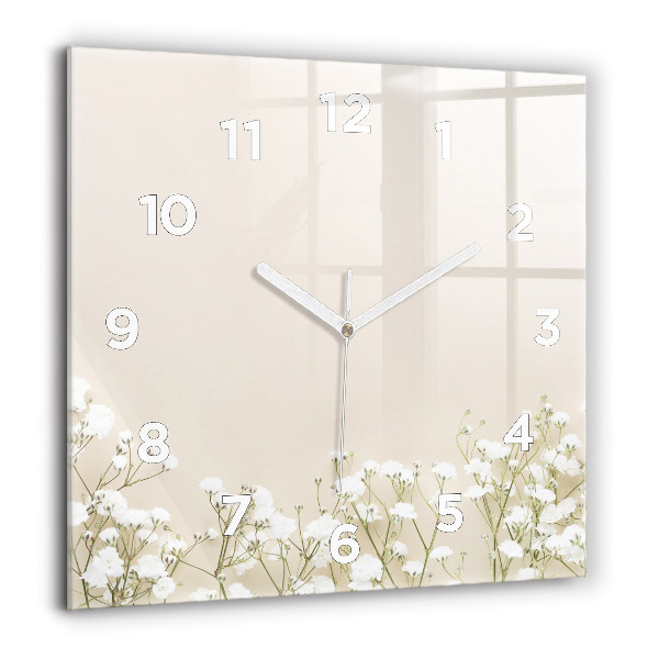 Reloj de pared cuadrado Flores en flor