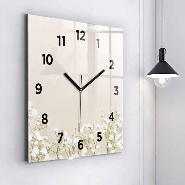 Reloj de pared cuadrado Flores en flor