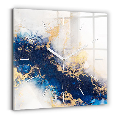 Reloj de pared cuadrado Patrón de mármol