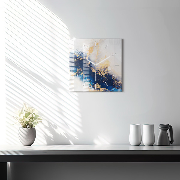 Reloj de pared cuadrado Patrón de mármol