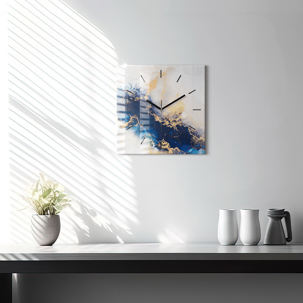 Reloj de pared cuadrado Patrón de mármol