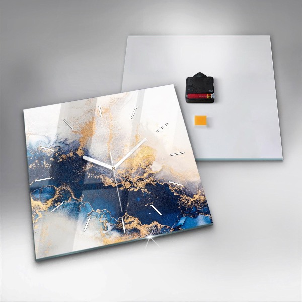 Reloj de pared cuadrado Patrón de mármol