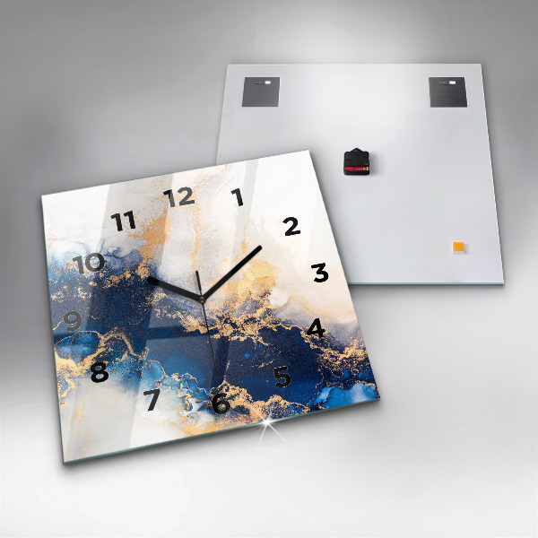 Reloj de pared cuadrado Patrón de mármol