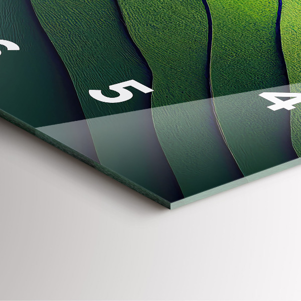 Reloj cuadrado Abstracción campos verdes