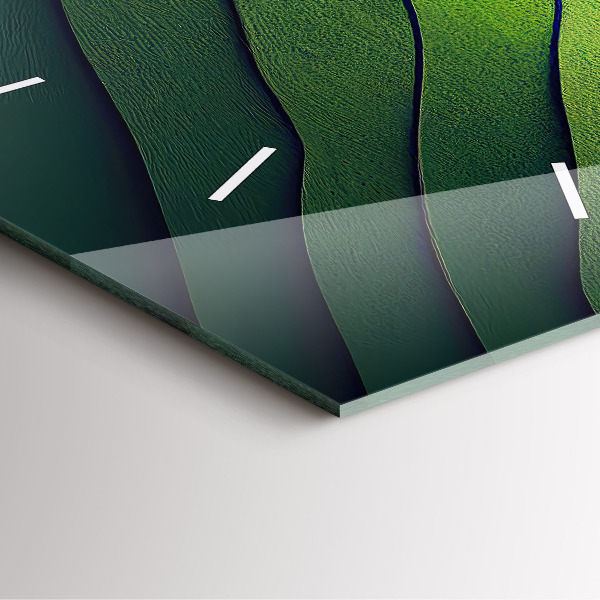 Reloj cuadrado Abstracción campos verdes