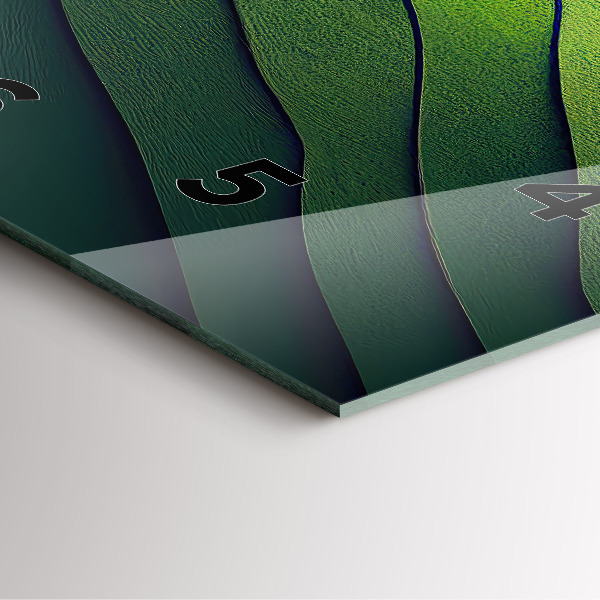 Reloj cuadrado Abstracción campos verdes