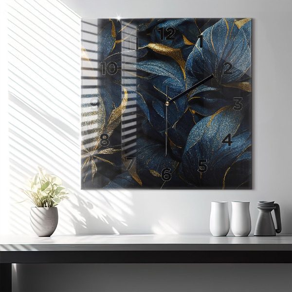 Reloj cuadrado Flores decorativas