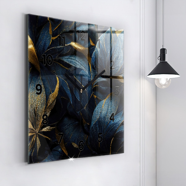 Reloj cuadrado Flores decorativas