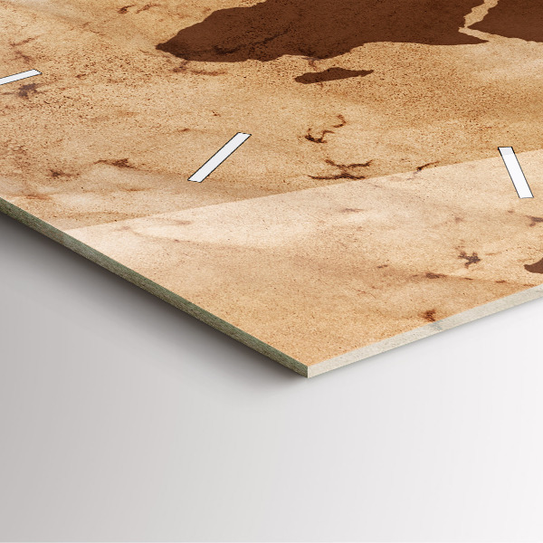 Reloj cuadrado Mapamundi vintage