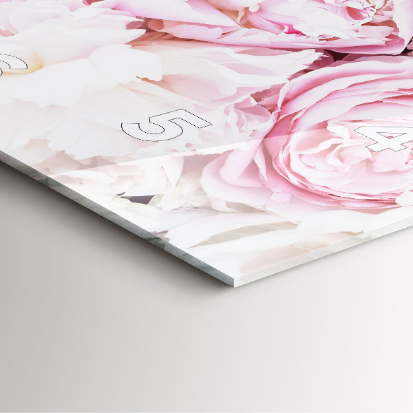 Reloj de pared cuadrado Flores decorativas