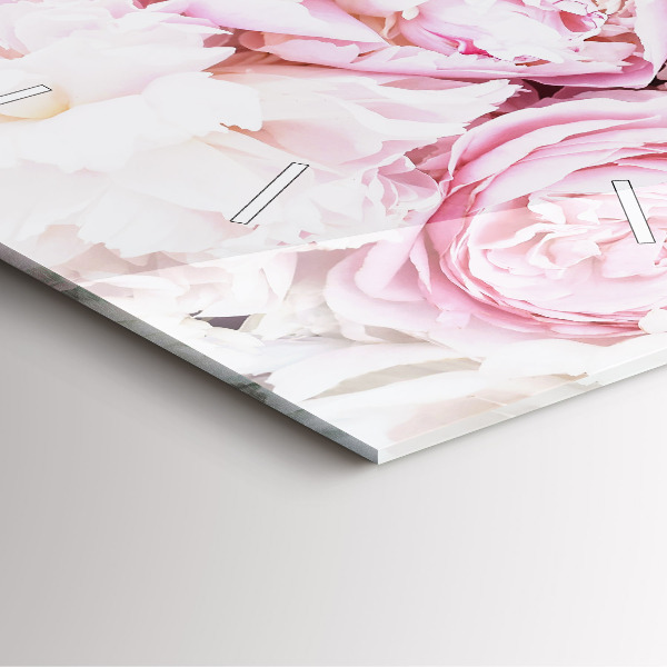 Reloj de pared cuadrado Flores decorativas