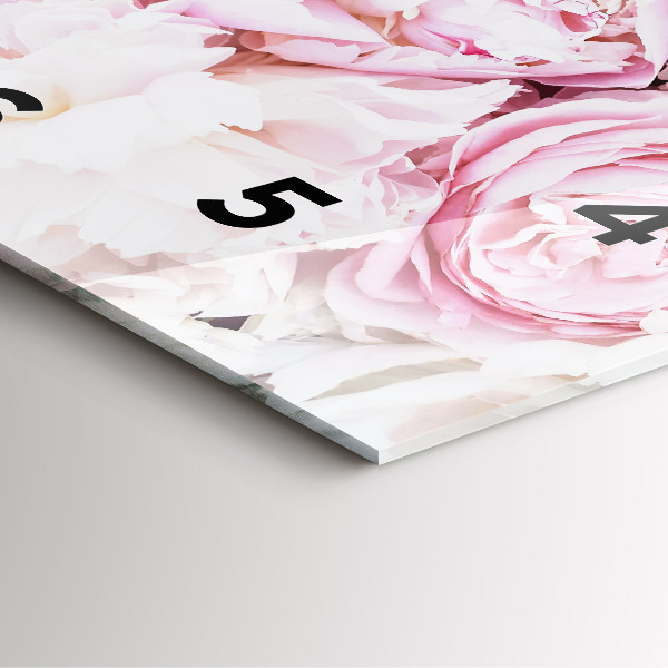 Reloj de pared cuadrado Flores decorativas