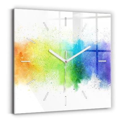 Reloj cuadrado Arco iris abstracto