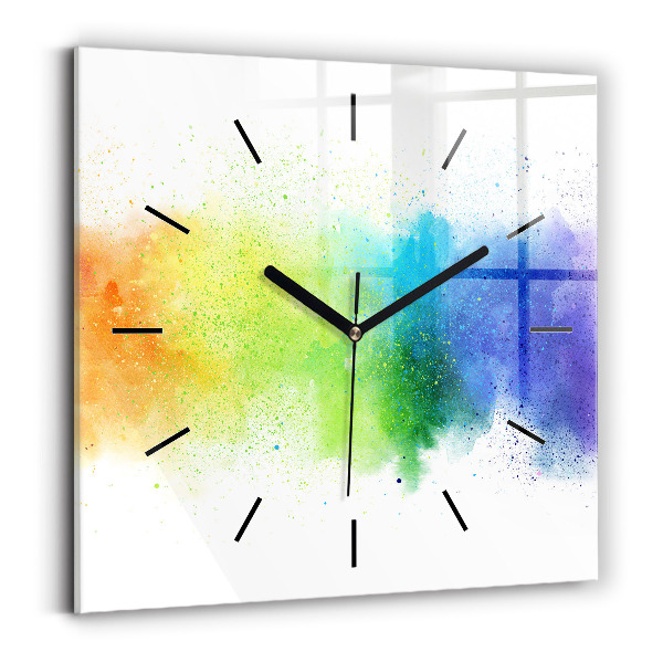 Reloj cuadrado Arco iris abstracto
