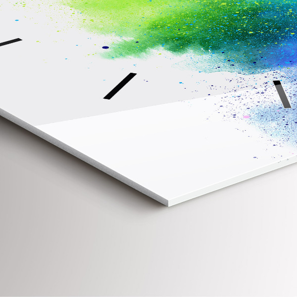 Reloj cuadrado Arco iris abstracto