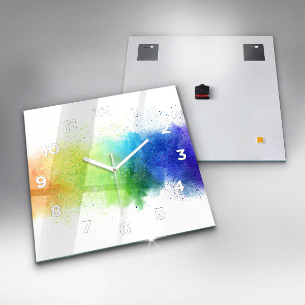 Reloj cuadrado Arco iris abstracto