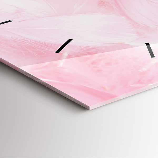 Reloj cuadrado Plumas abstracto