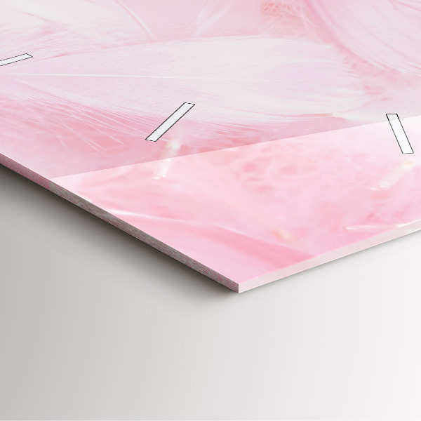 Reloj cuadrado Plumas abstracto