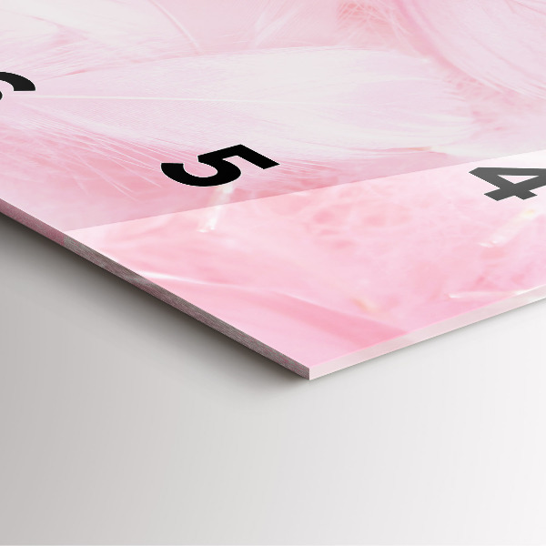 Reloj cuadrado Plumas abstracto