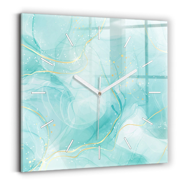 Reloj de pared cuadrado Mármol abstracto