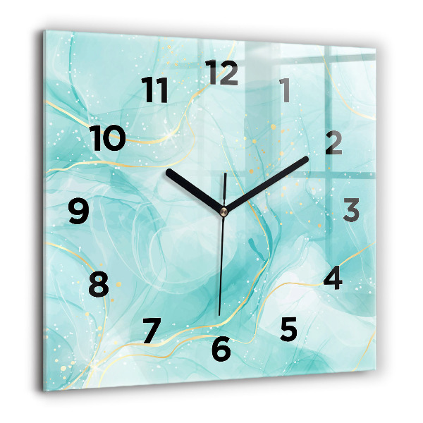 Reloj de pared cuadrado Mármol abstracto