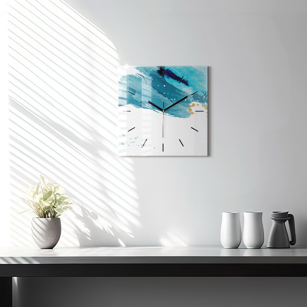 Reloj de pared cuadrado Pinceladas