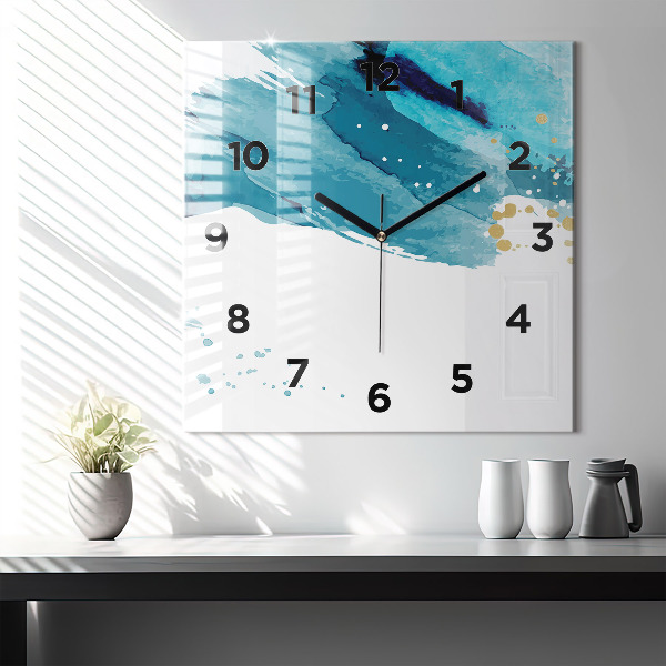 Reloj de pared cuadrado Pinceladas