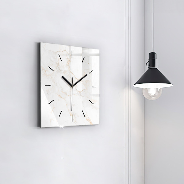 Reloj de pared cuadrado Elegante mármol