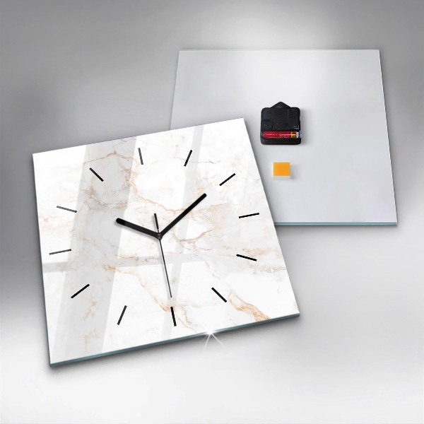 Reloj de pared cuadrado Elegante mármol