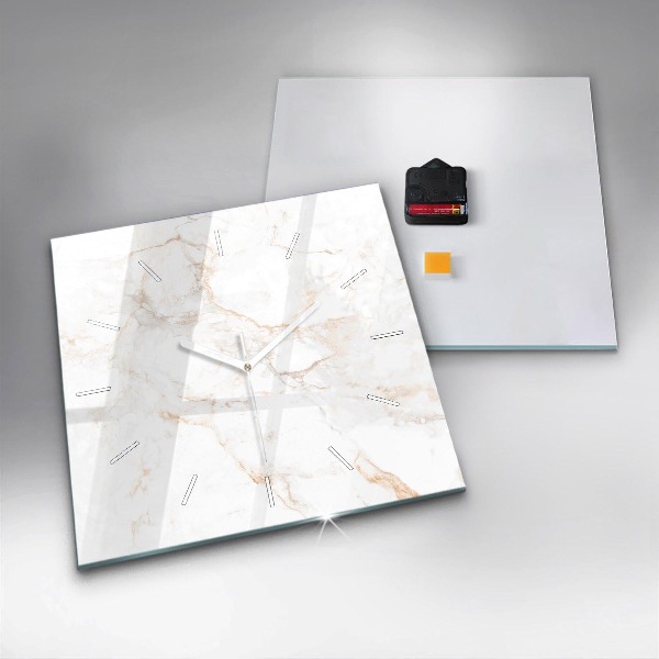 Reloj de pared cuadrado Elegante mármol