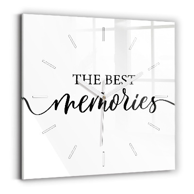 Reloj cuadrado Inscripción de recuerdos