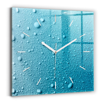 Reloj cuadrado Gotas de agua
