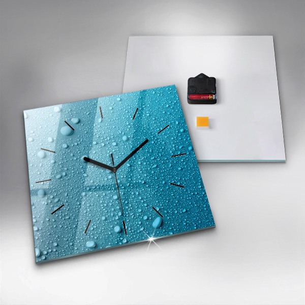 Reloj cuadrado Gotas de agua