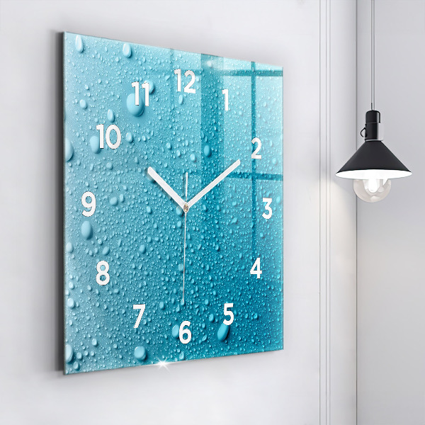 Reloj cuadrado Gotas de agua
