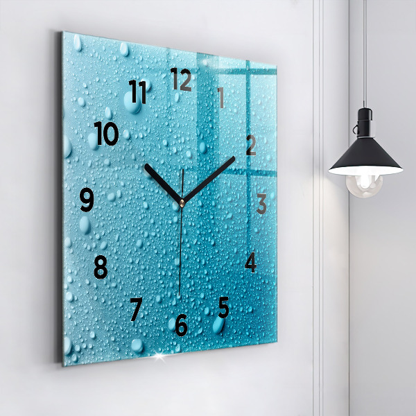 Reloj cuadrado Gotas de agua