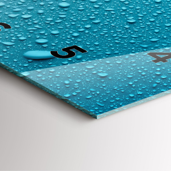 Reloj cuadrado Gotas de agua